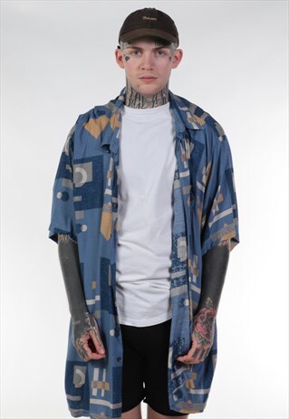 VINTAGE ABSTRACT PRINT FESTIVAL SHIRT