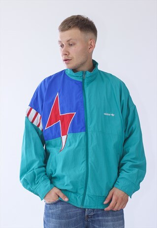 90S VINTAGE MENS ADIDAS TRACK SUIT LOGO JACKET