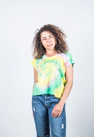 VINTAGE MULTI-COLOURED TIE-DYE T-SHIRT