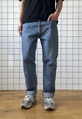 Vintage LEVIS 501 Jeans Wash Denim Pants 90s Blue