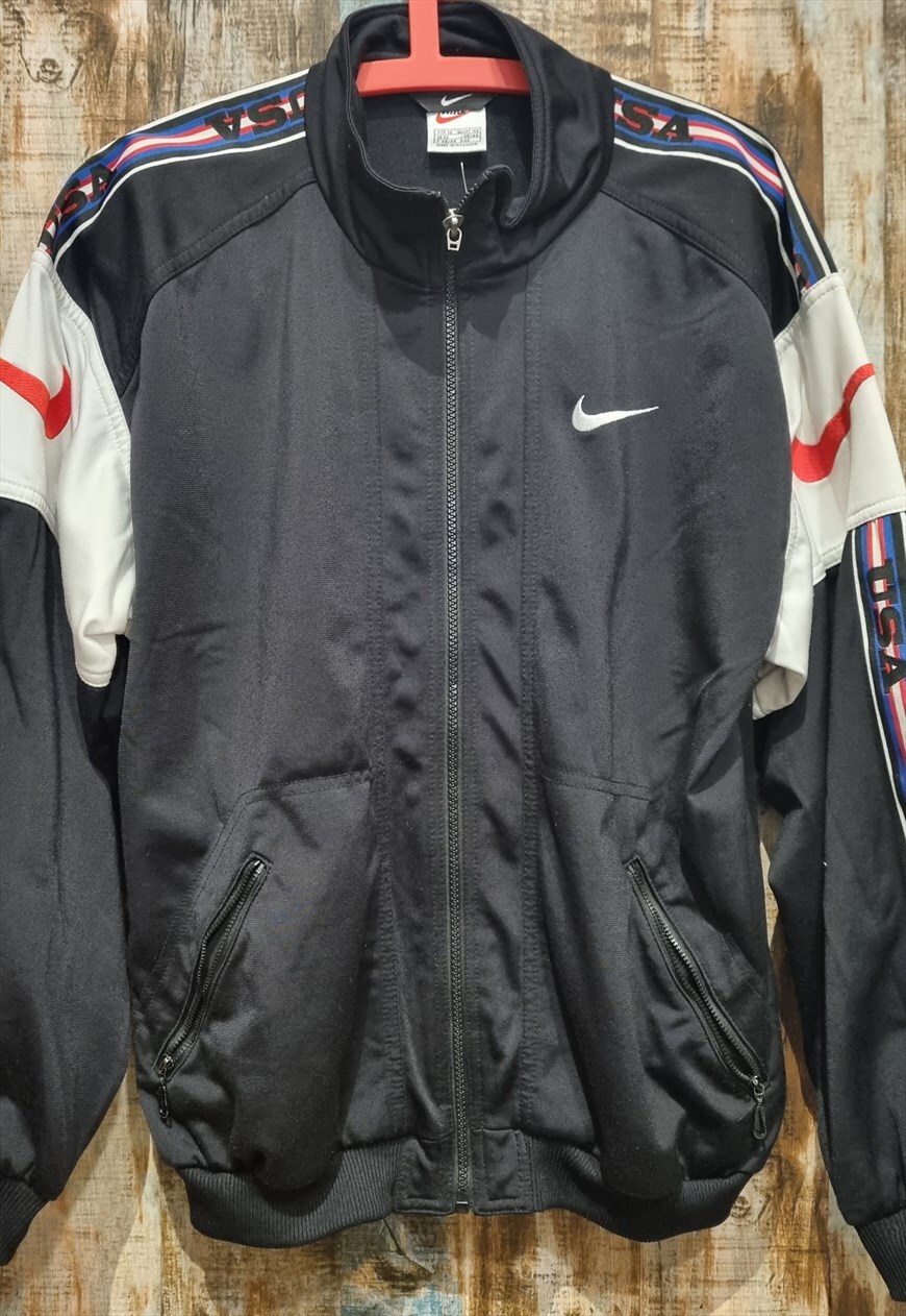 Nike Vintage Sport Jacket 90s Style 1990s Retro Black Rare Men Size S Small  | eBay