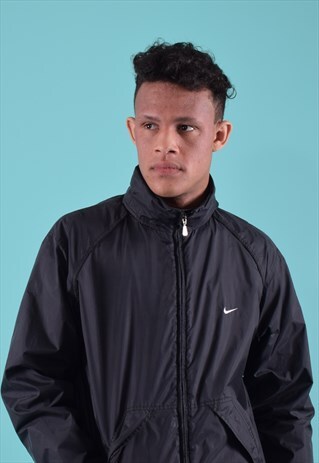BLACK NIKE Y2K ZIP UP LIGHTWEIGHT JACKET