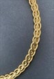 80'S VINTAGE LADIES GOLD COSTUME JEWELLERY WOVEN CHAIN