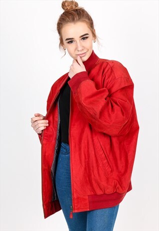 VINTAGE SUEDE BOMBER JACKET J229