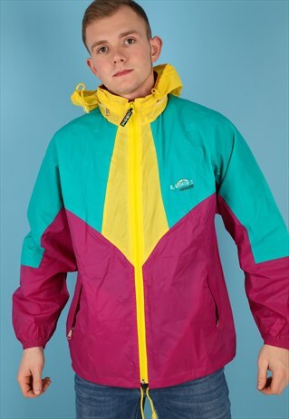 VINTAGE ADIDAS WINDBREAKER JACKET IN MULTI NJ523B