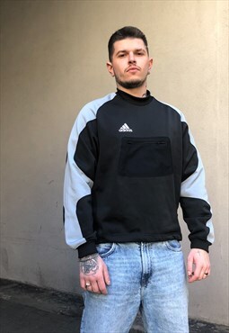 Vintage Adidas unisex crewneck sweatshirt in black