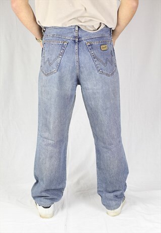 MENS VINTAGE WRANGLER JEANS W32 L29 OHIO STRAIGHT FESTIVAL