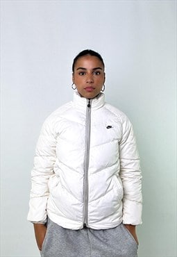 White y2ks NIKE Puffer Jacket Coat