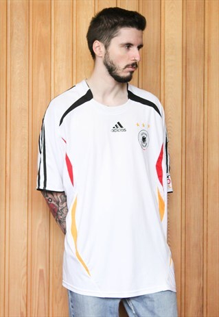 VINTAGE 1990S WHITE ADIDAS FOOTBALL SHIRT