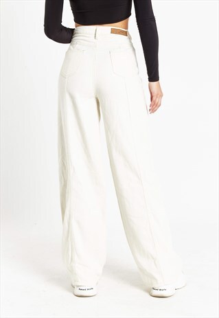 CAIRO WIDE LEG JEANS IN ECRU DENIM
