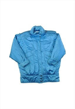 Vintage Ski Jacket 80s Style Blue Ladies Large