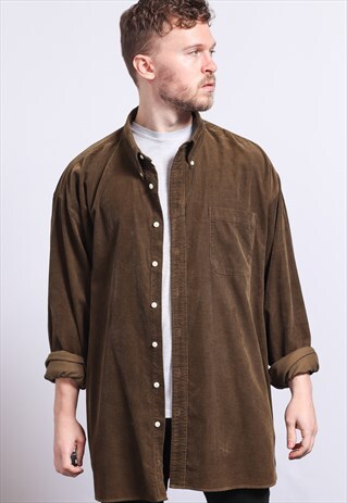 VINTAGE CORDUROY SHIRT BROWN