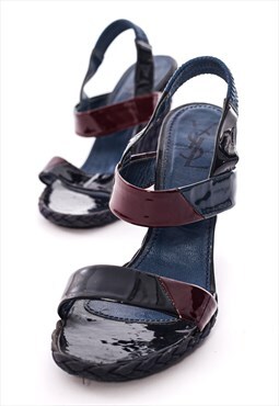Vintage YVES SAINT LAURENT Shoes Wedge Sandals Platform YSL