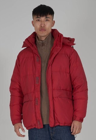 VINTAGE RARE RED DOLCE&GABBANA 90'S HOODED PUFFER JACKET