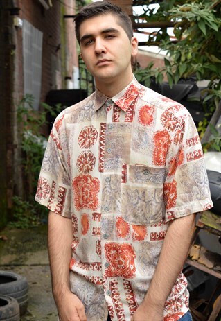 VINTAGE PATTERNED SHORT SLEEVE SHIRT