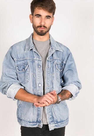 VINTAGE 80S WRANGLER DENIM JACKET / R198