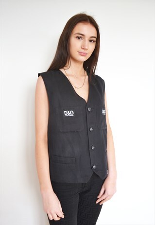 VINTAGE D&G GABBANA 90'S WAISTCOAT CROP TOP