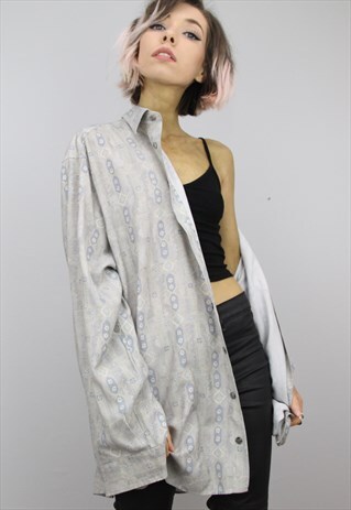 VINTAGE 80S/90S OVERSIZED PATTERNED SHIRT