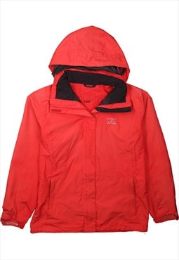 Vintage 90's Helly Hansen Windbreaker Hooded Full Zip Up Red