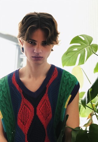 RARE VINTAGE VERSACE VERSUS FESTIVAL V NECK VEST SWEATSHIRT