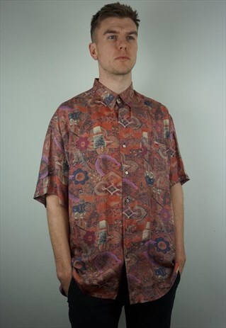 PURE SILK PATTERNED SHIRT