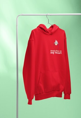 UNICORD HORSE HEART RED HOODIE RETRO
