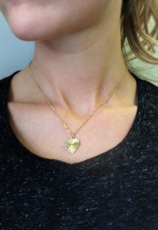 1980S VINTAGE GOLDEN HEART NECKLACE