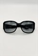 CHRISTIAN DIOR SUNGLASSES BLACK RECTANGLE LOGO CRYSTAL NIGHT