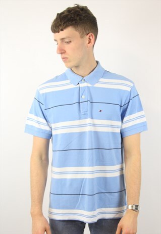 VINTAGE TOMMY HILFIGER STRIPED POLO SHIRT