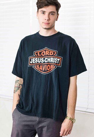 VINTAGE LORD JESUS CHRIST SAVIOR T-SHIRT 90S XL 8.9