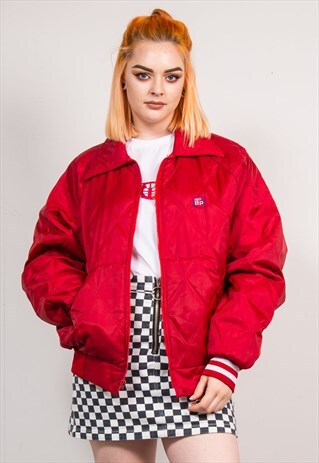 VINTAGE 80'S QUILTED USA WORK BOMBER JACKET