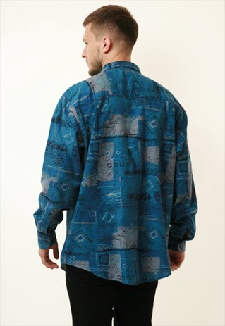 90S VINTAGE OLDSCHOOL HAPPY LIFE COTTON SHIRT 16225