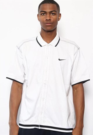 VINTAGE NIKE LOGO POLO SHIRT WHITE