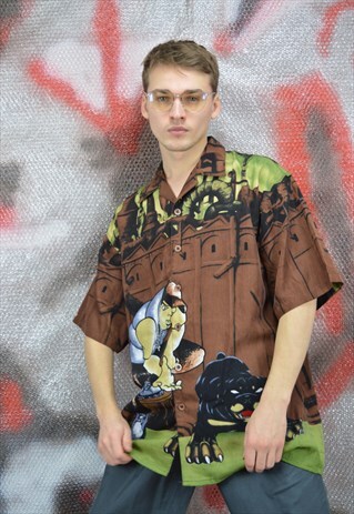 VINTAGE MULTICOLOUR RAVE ANIME FESTIVAL GRAPHIC SHIRT