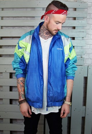 FUNKY VINTAGE 90'S PANELLED SHELL SUIT SPORTS JACKET