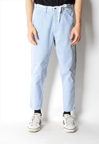 VINTAGE 90S BLUE AND WHITE STRIPED LEE JEANS