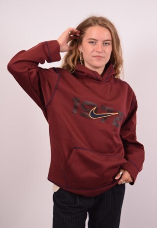 VINTAGE NIKE HOODIE JUMPER MAROON