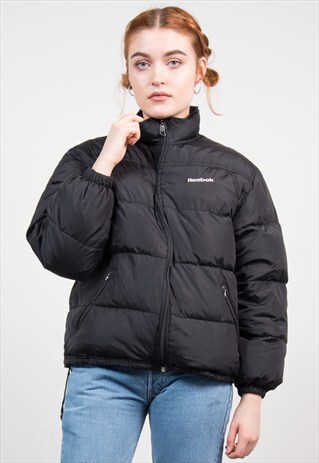 VINTAGE 90'S BLACK REEBOK PUFFER JACKET