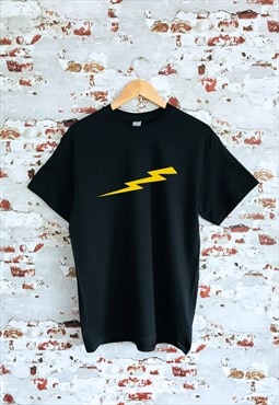 Zeus Thunderbolt graphic print black T-shirt