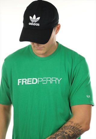 VINTAGE FRED PERRY SPELL OUT T SHIRT TEE
