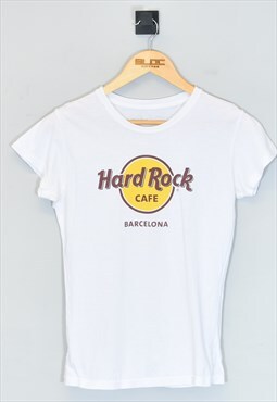 Vintage Women's Hard Rock T-Shirt White Small