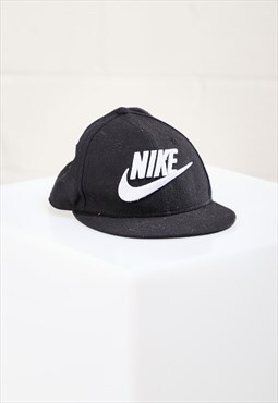 Vintage Nike Cap in Black Summer Gym Snapback Hat