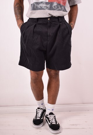 HELLY HANSEN MENS VINTAGE SHORTS W34 BLACK 90S