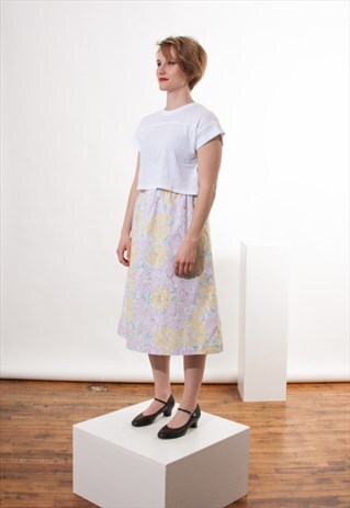 FLORAL PLEATED SKIRT / HIGH WAISTED SUMMER SKIRT