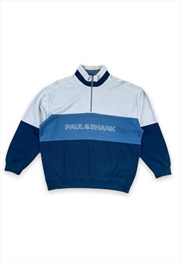 Paul & Shark vintage 1/4 zip spell out sweatshirt 