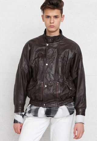 VINTAGE BROWN LEATHER JACKET