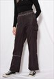 VINTAGE 90S SPORTS Y2K GOTH BLACK UMBRO NYLON JOGGER PANTS