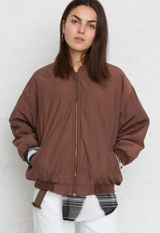 VINTAGE BROWN KINO BOMBER JACKET