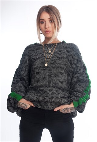 FESTIVAL VINTAGE WOOLLEN STRIPE JUMPER