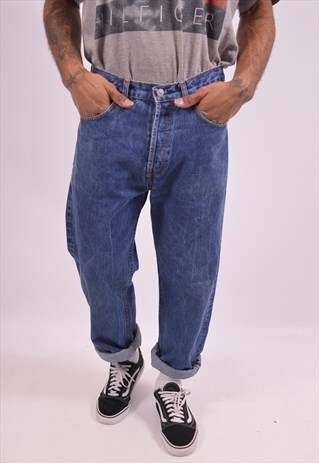 LEVI'S 501 MENS VINTAGE JEANS W34 L30 BLUE 90S